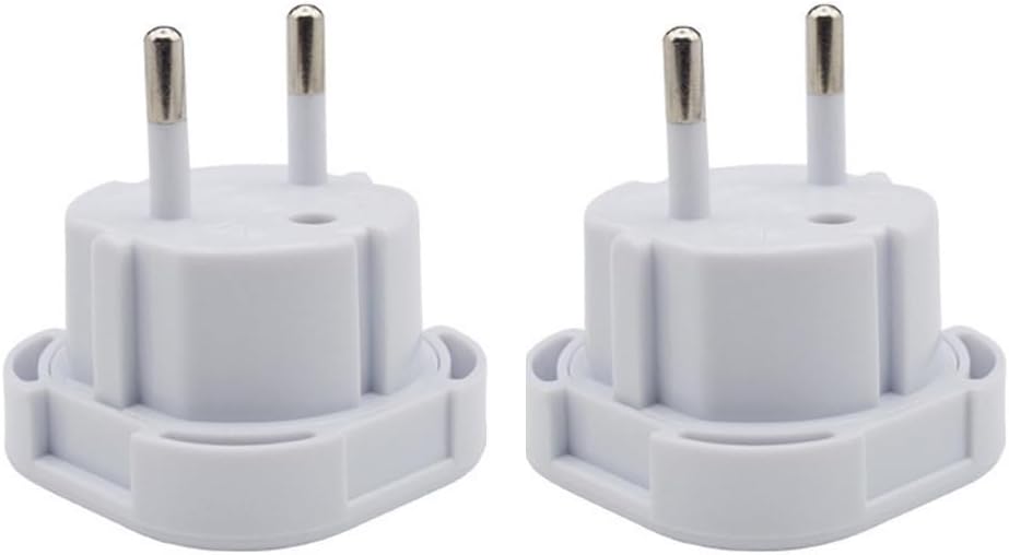 Double Dragon EU Travel Plug Adapter | UK 3 PIN to European 2 PIN Plug Converter Type C, E, F for Spain, France, Italy, Portugal, Germany, Greece, Sweden, Norway, Poland, Denmark, Finland (Pack of 2)