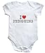 HippoWarehouse I heart penguins baby vest boys girls