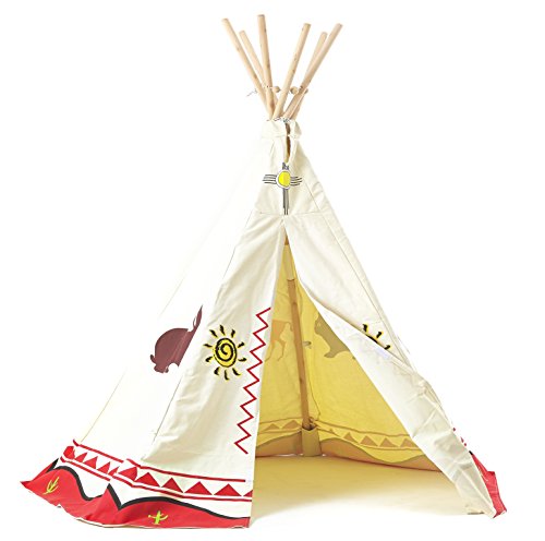 Garden Games - Tienda de Campaña, Teepee Wigwam Play Tent, Lienzo de Algodón Natural