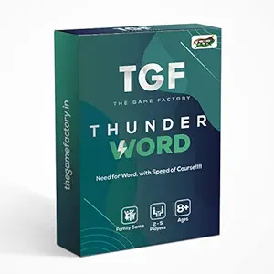 Thunder Word Card Game - Exciting Word Making Game for Kids & Families - Gifts for Ages 8 and Up - Super Fun Learning Activity Card Game