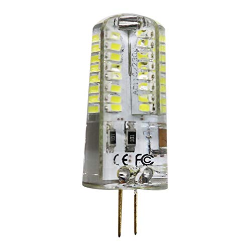 mengjay® - 1 lampadina a LED con attacco G4, sostituisce lampadine alogene da 50 W, luce bianca fredda, 6000 K, AC 220-240 V, 5 W, 320 lm, 64 LED SMD 3014, angolo di illuminazione 360°