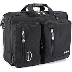 FreeBiz Sac à Dos Sac à Main Bandoulière Porte-documents avec Poignée Sacoche Multifonction pour Ordinateur Portable PC jusqu'à 18,4 pouces Noir