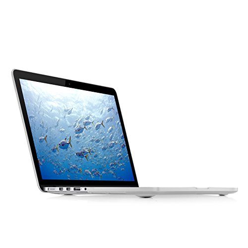 JAMMYLIZARD | Shell Cover für [ MacBook Pro 13.3″ mit Retina A1502 / A1425 ] Zweiteilige Gummierte Hülle, KLAR / MILCHIG Matt - 3