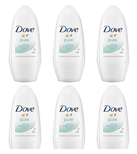 6 x Dove Pure 48h Anti-Perspirant Deodorant 50ml