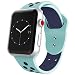 Produktbild iBander Armband für Apple Watch 42 mm 38 mm Weiches Silikon Zweifarbig Sport Ersatzbänder für Apple iWatch Serie 3 Serie 2 Serie 1, 12, 42mm