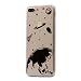 Produktbild iPhone 7 Plus Hülle, Keyihan Schwarz Komisch Muster Ultra Dünn Schlank Leicht Durchsichtig klare Transparent Weiche TPU Silikon Handy Schutzhülle Case für Apple iPhone 7 Plus (Planeten Interstellare)