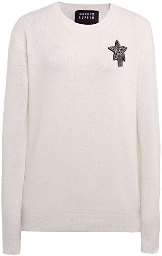 Markus Lupfer Women's Wool Shooting Star Jumper White M
