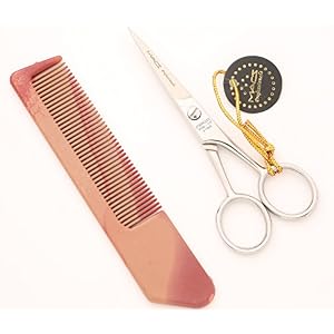 MACS PROFESSIONAL,Beard & Mustache, Scissors And Comb, With Adjustable Screw ,Precise Facial Hair Trimming - Sharpness… - Image 2