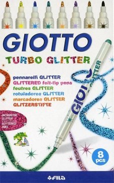 8 Feutres Turbo Glitter Giotto