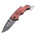 Produktbild brn88 Hartholz Griff Carbon Ti Stahl Klapp Tasche Knife. alle Tag tragen ideal Garten, Camping, allgemeine ODD Arbeitsplätze. entriegelbar zusammenklappbar Klinge, Klinge unter 7,6 cm Zoll