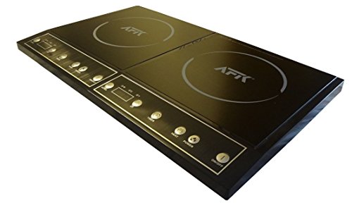 AFK Doppel-Induktionskochfeld Kochplatten 2000W+1400W schwarz Induktion Kochfeld