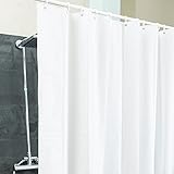 Weißer Duschvorhang PEVA | Badewanne Duschvorhang Anti-Schimmel PVC-frei & umweltfreundlich | Wannenvorhang 180x200 cm Badewannenvorhang weiß