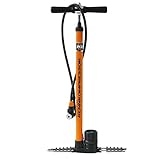 Alto volumen de inflado SKS Rennkompressor Inflador de Taller, Unisex Adulto, Naranja, 16 Bar