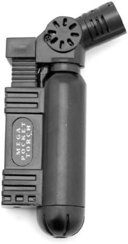 Original Oramics ultra modern gas lighter - Jet Pack in Black - Cigar Lighter with hammer 2 Turbo Jet Flame - Cool jetpack design