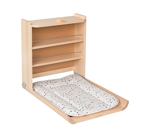 Preisvergleich Produktbild Geuther - Wand-Wickelregal Wanda, inkl. Wickelmulde, natur, blümchen