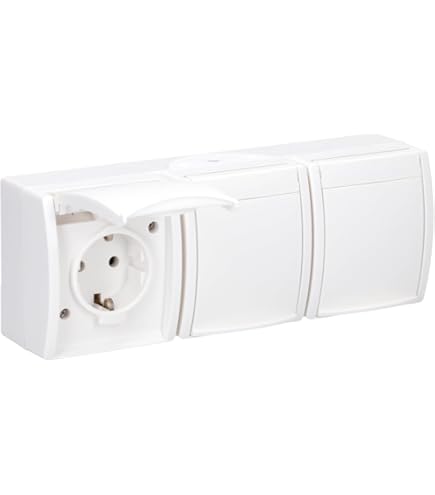 Jung | 8230 W | Schuko stopcontact 3-voudig 8230 W | Wandcontactdoos