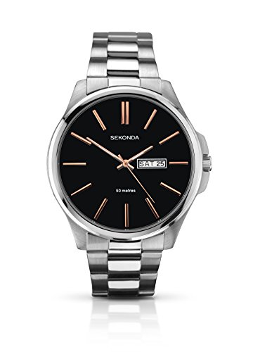 SEKONDA 1097.27 - Reloj de Cuarzo para Hombres, Color Plata