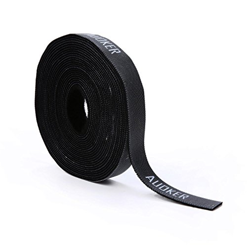 niceEshop(TM) Band mit Klettverschluss 0,8-Zoll Klettband mit Klettverschluss 16,4 Feet One Wrap Hook Schleife Selbst Gripping Kabel Ties- Schwarz - 8