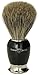 Edwin Jagger Pure Badger Shaving Brush - Imitation Ebony Handle with Nickel Plated End Cap