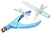 Jewel of London Stainless Steel Professional Precision 5" Blue Lacquer Gem Encrusted False / Fake / Acrylic / Artificial / UV Gel / Fiberglass Nail Tip / Profile / Edge Cutter / Clipper / Trimmer / Slicer with Gem Encrusted 12 cm Glass Nail File. Certified High Quality Construction, 3 Years No-Risk Guarantee Plus Jewel of London Cashback Offer
