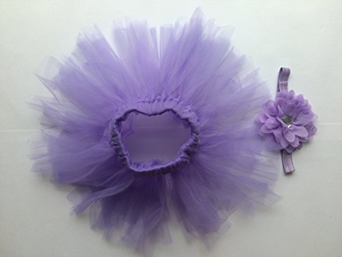 Bebé recién nacido tutú ropa falda flores flores de punto para bebé morado 11