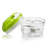 Hachoir Manuel Cuisine 300ML Food Blender Ecraseur pour Découpe Fruits et Légumes / Presse-Ail- Vert