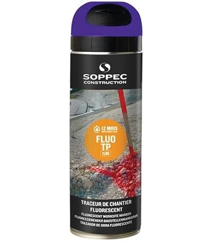 Bombe De Marquage Au Sol Orange Fluo AMBRO-SOL 500 Ml – Peinture Aérosol Traçage Chantier