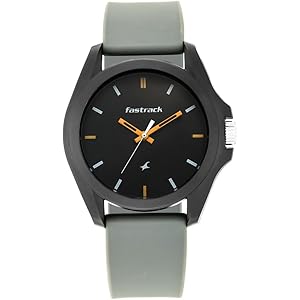 Fastrack Tees Analog Grey Dial Unisex-Adult Watch-68011PP08