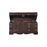 Größe XL : 60 x 35 x 38 cm HS100120 Truhe, Holztruhe, Schatzkiste,Kiste, Piratenkiste, Kleinmöbel, Mit Metallbeschlägen, Antikoptik, Holz, verschieden Größen, Maritim, Deko, Hochwertig, Kolonialtruhe, Kolonialstil, Holzbox, Truhe mit Ornamenten . Gr. L bis XXL (Größe L 50cm x 25cm x 28 cm)