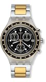 Swatch Herren Analog Quarz Uhr mit Edelstahl Armband SVCK4076AG