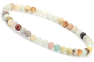 Unique Gems Bracelet de protection discret en pierres précieuses pour femme - Diamètre : 4 mm