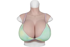 YRZGSAWJ Crossdressers Huge Breast Forms K S Z Cup Silicone Filled Breastplate Fake Breasts Weighted Boobs for Drag Queen Cosplay