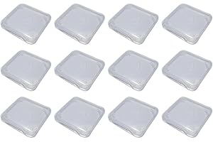 IKAREX-SHOP Hüllen für SD Karten (12 Stück) SD + MicroSD Set Flach Speicherkarte Hülle Case Box Aufbewahrungsbox Thin Speicherkartenhüllen Schutzhülle 12x Dünn (12x SD Hülle (Flach))