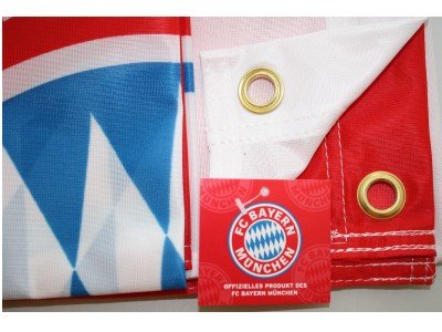 FC Bayern Fahne Originalware Flagge 100 x 150 cm Motiv LOGO + Ösen Service - 2