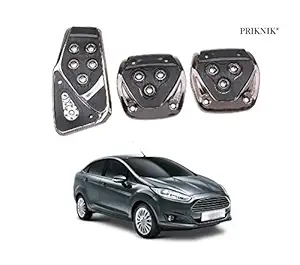 PRIKNIK Anti-Skid Car Pedals(Manual Shift) 3 Pcs Sports kit Pad Covers Set Compatible with Fiesta