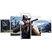 Produktbild xkkzka Drucke Hängen Bilder Home 5 Panel Red Dead Redemption 2 Wandkunst Modulare Spiel Poster Malerei Auf Leinwand Wohnzimmer Dekor -Rahmen