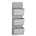 Produktbild InterDesign 05173EU Aldo Schrank-Organizer aus Stoff zum Hängen über die Tür für Handtaschen, Taschen, Schuhe, Sonnenbrillen - 3 Taschen, grau, Polypropylene, Gray, 33 x 11,43 x 91,4 cm