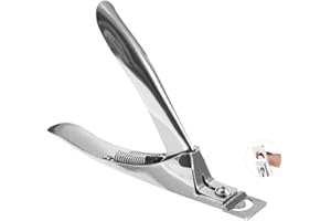 BRITECO Stainless Steel False Nail Tip Clipper – Professional Acrylic Nail Cutter, Precision Trimmer for Artificial Nails, Durable Manicure Tool for Acrylic Tips, Finger & Toe Nail Clippers, Sharp & Safe