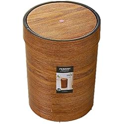 Ronde secousse poubelle grande salle de bains en bois cuisine maison salon créatif seau