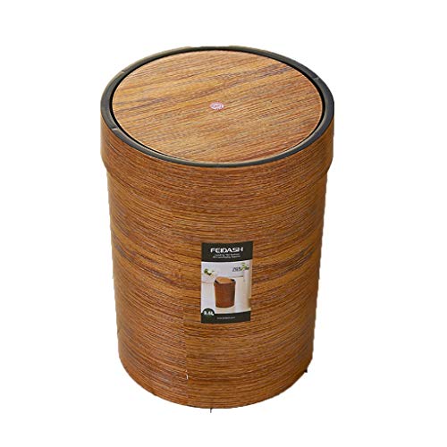 Ronde secousse poubelle grande salle de bains en bois cuisine maison salon créatif seau