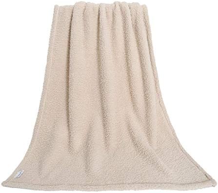 furrybaby Premium Fluffy Fleece Blanket for People and Large Pets, Soft and Warm Pet Throw for Dogs & Cats Beige (Jumbo (150x200cm))