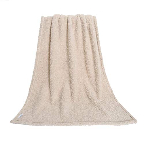 furrybaby Premium Fluffy Fleece Blanket for People and Large Pets, Soft and Warm Pet Throw for Dogs & Cats Beige (Jumbo (150x200cm))