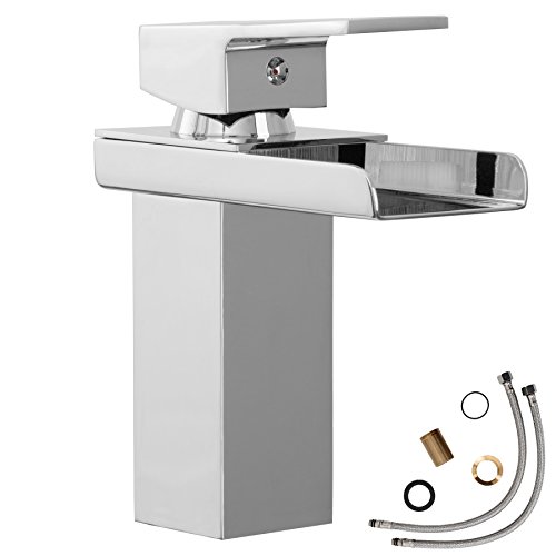 TecTake Waschtischarmatur Wasserfall Einhandmischer moderner Wasserhahn Bad Badarmaturen