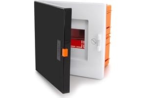 KOOP ELEKTRO Fuse Box Distribution Box IP40 Flush-Mounted Small Distributor 4 Modules 1 Row for Drying Room Installation in the Home