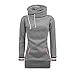 Produktbild Damen Freizeit Hoodie,Sannysis Frau Langarm Bluse Sweatshirt Lose Mantel Pullovers Tops (S, Grau)