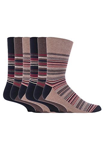 6 paia mens gentle grip no calze elastiche 6-11 uk, 39-45 eur Colori assortiti - cotone, MGG51, 3% nylon 2% elastene 76% cotone 19% poliestere, Uomo, 6-11 uk, 39-45 eur