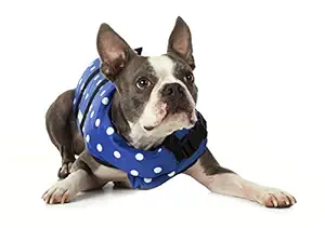 Seachoice 86260 Dog Life Vest - Adjustable Life Jacket for Dogs, with Grab Handle, Blue Polka Dot, Size XXS, up to 6 Pounds