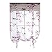 Produktbild Syeytx Even Blume Rotten gewebte Schlinge Blätter Gardine Tüll Fenster Behandlung Voile Drapieren Volant Stoff Wear Stange 80x100cm