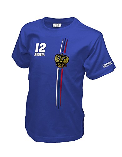 RUSSIA FAN SHIRT – RUSSLAND – EM 2016 – KIDS – ROYALBLAU – T-SHIRT by Jayess-Kids Gr. 134/146