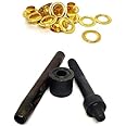 Nimida™ Starter Pack - Tool set with 20 nos Golden Grommet/Eyelet Large size 22.5 mm (14/16 inch) | for Tarpaulin, Banners, Leather bags etc | Starter Pack Combo